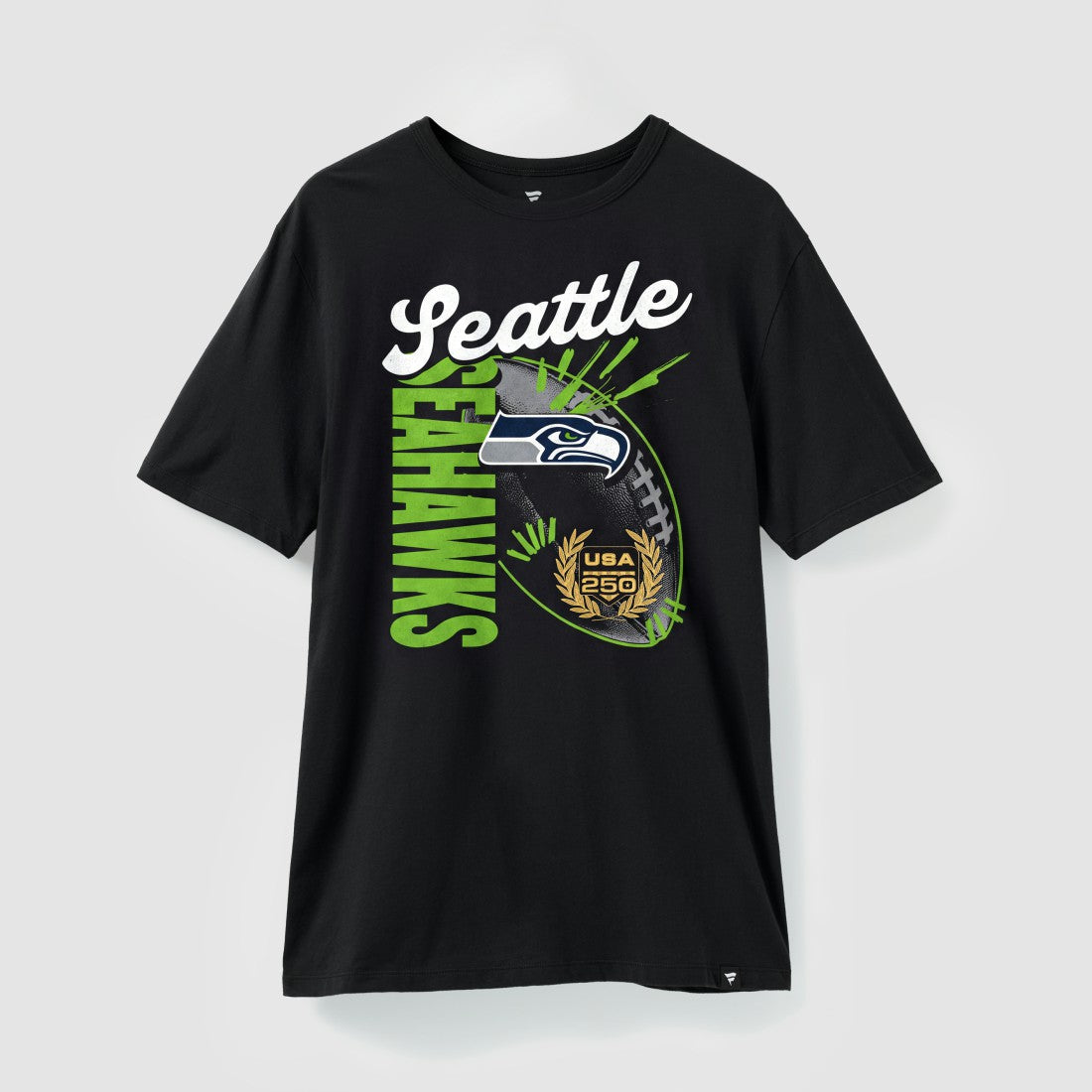 Seattle Seahawks USA 250 Gold Standard Team Heritage T-Shirt Black
