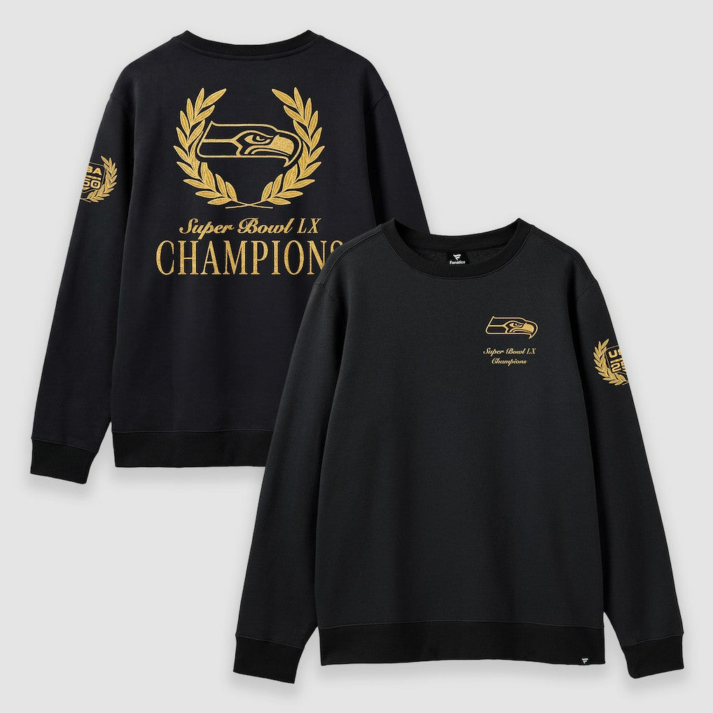 Seattle Seahawks Super Bowl LX Champions USA 250 NFL Gold Standard Fleece Sweatshirt Black
