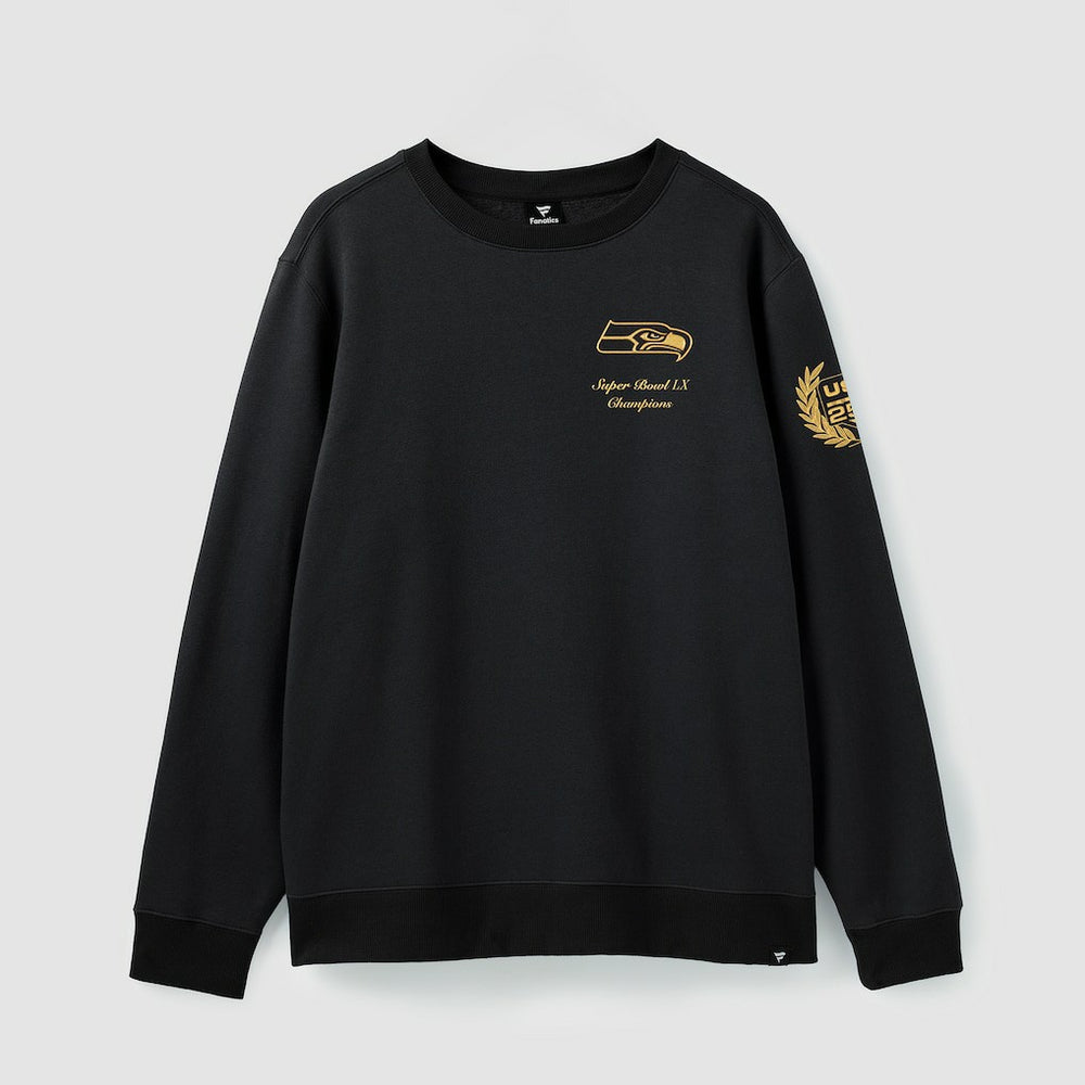 Seattle Seahawks Super Bowl LX Champions USA 250 NFL Gold Standard Fleece Sweatshirt Black