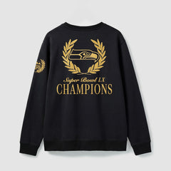 Seattle Seahawks Super Bowl LX Champions USA 250 NFL Gold Standard Fleece Sweatshirt Black