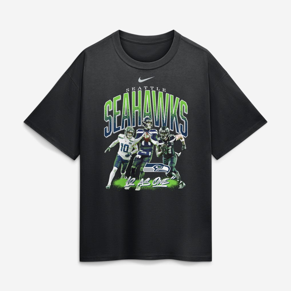 Seattle Seahawks 12 As One Loose T-Shirt Black