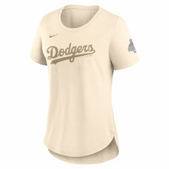 Los Angeles Dodgers Nike Women's 2026 Gold Collection Tri-Blend Wordmark T-Shirt - Natural T-shirts