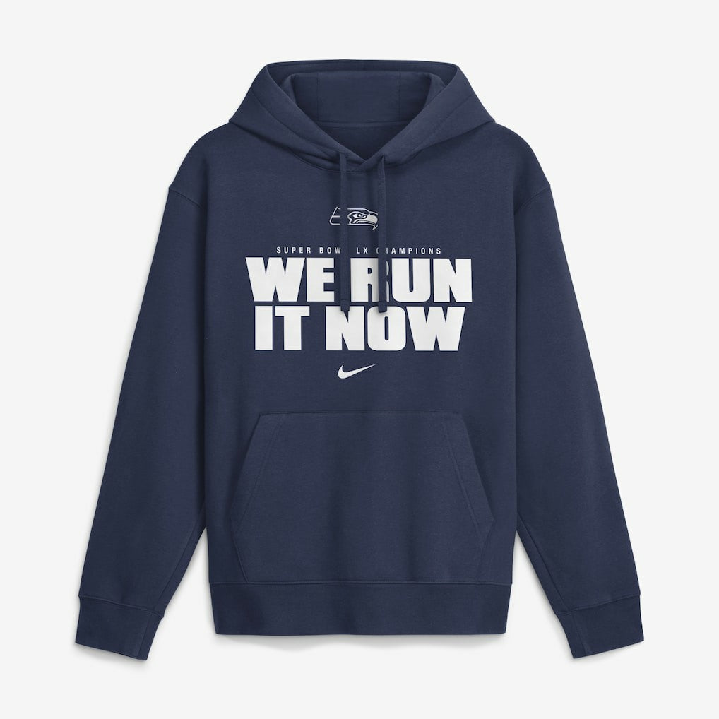 Seattle Seahawks Super Bowl LX Champions Club Fleece Hoodie College Navy