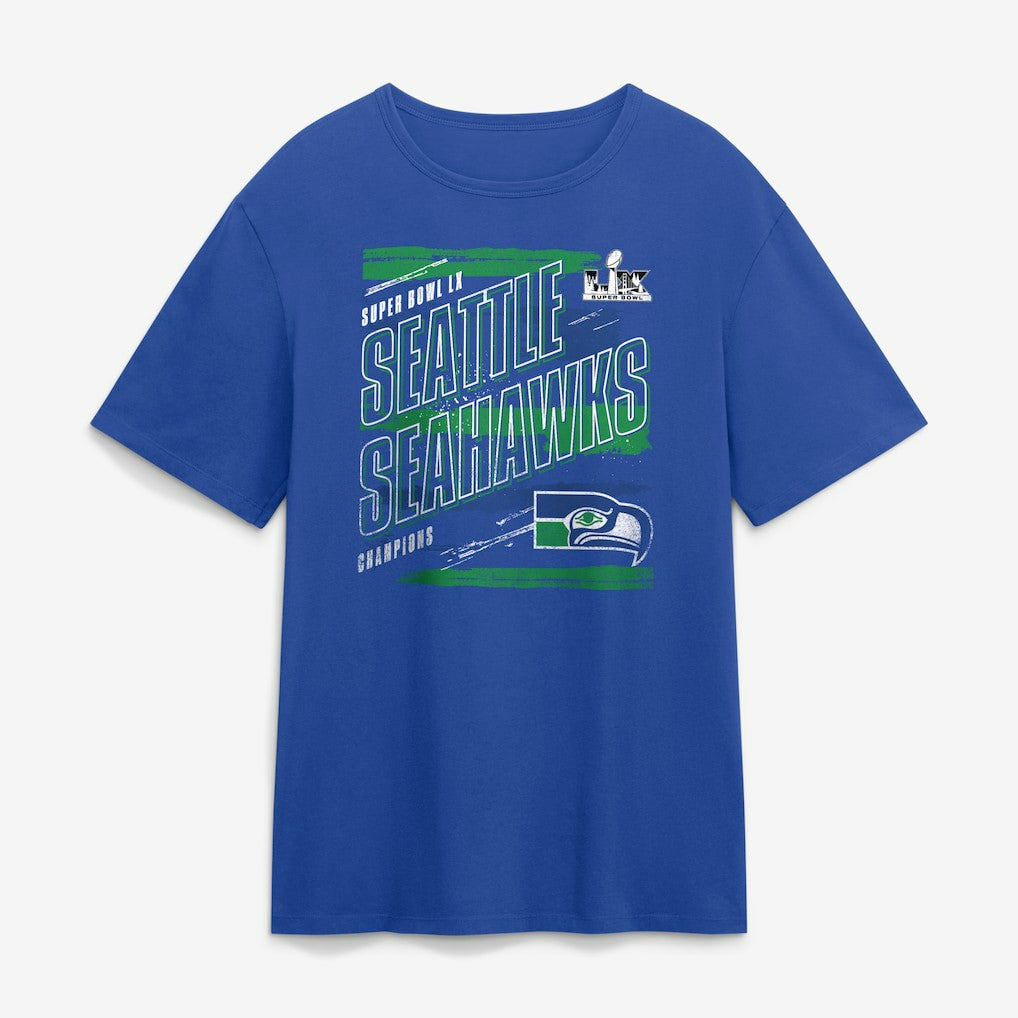 Seattle Seahawks Super Bowl LX Champions Classic Stripes Legacy T-Shirt Royal