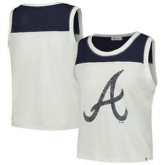 Atlanta Braves '47 Women's Premier Zoey Waist Length Tank Top - White Tanks