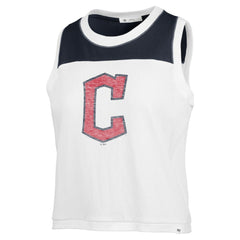 Cleveland Guardians '47 Women's Premier Zoey Waist Length Tank Top - White Tanks