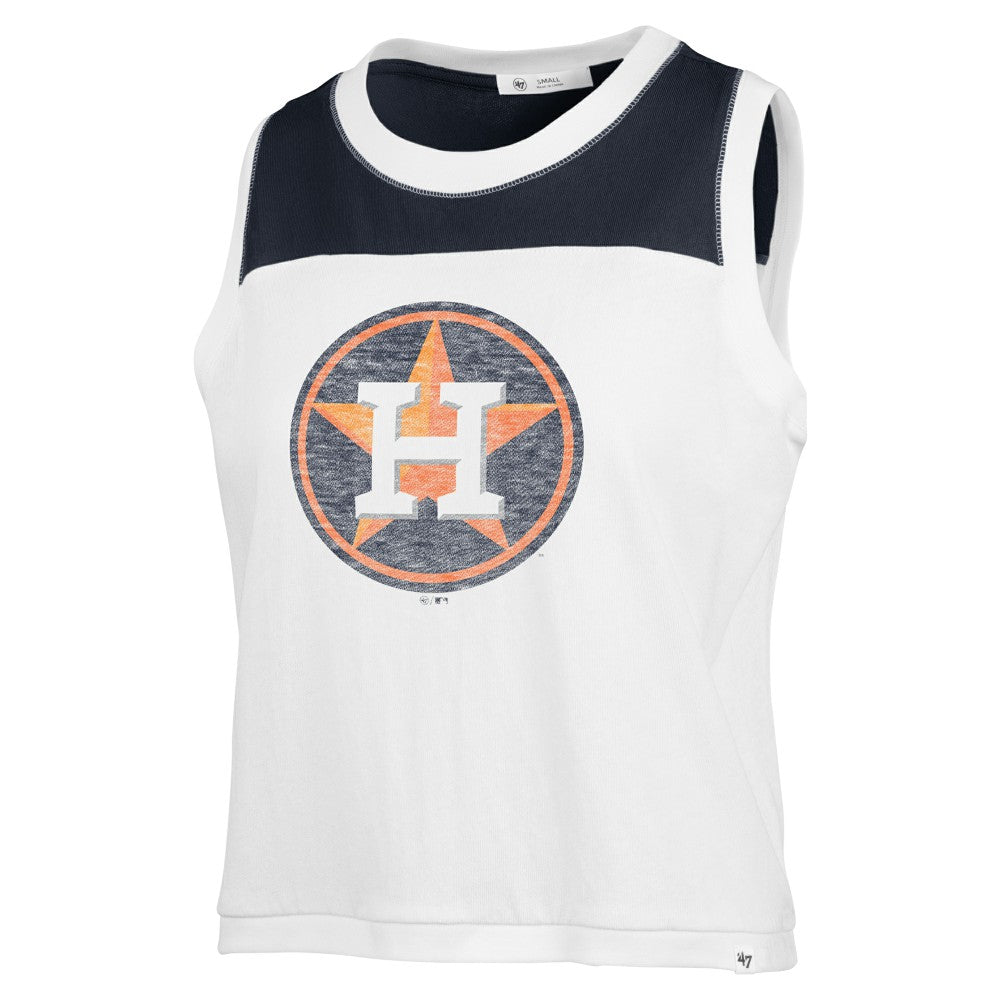 Houston Astros '47 Women's Premier Zoey Waist Length Tank Top - White Tanks