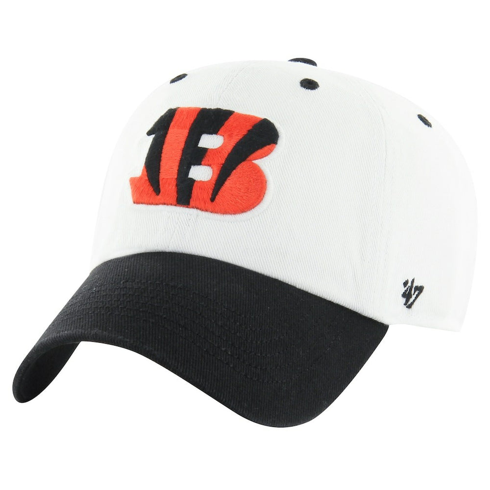 Cincinnati Bengals '47 Double Header Diamond Clean Up Adjustable Hat White/Black
