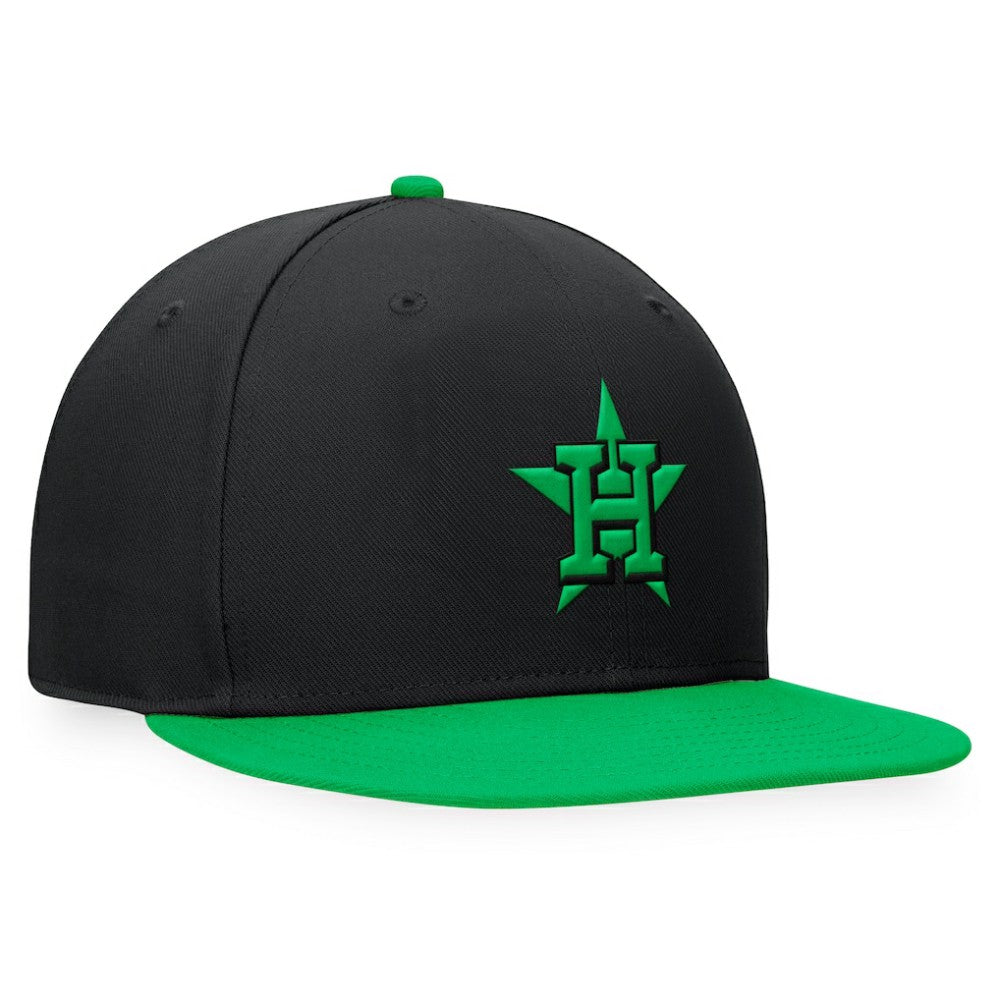 Houston Astros Fanatics Lucky Snapback Hat - Black/Kelly Green Hats