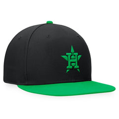 Houston Astros Fanatics Lucky Snapback Hat - Black/Kelly Green Hats