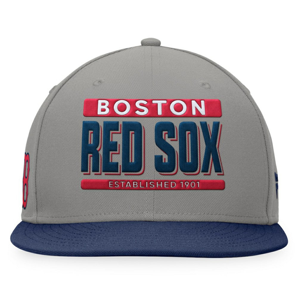 Boston Red Sox Fanatics Line Drive Two-Tone Snapback Hat - Gray/Navy Hats