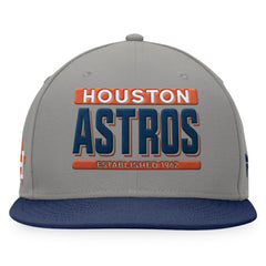 Houston Astros Fanatics Line Drive Two-Tone Snapback Hat - Gray/Navy Hats