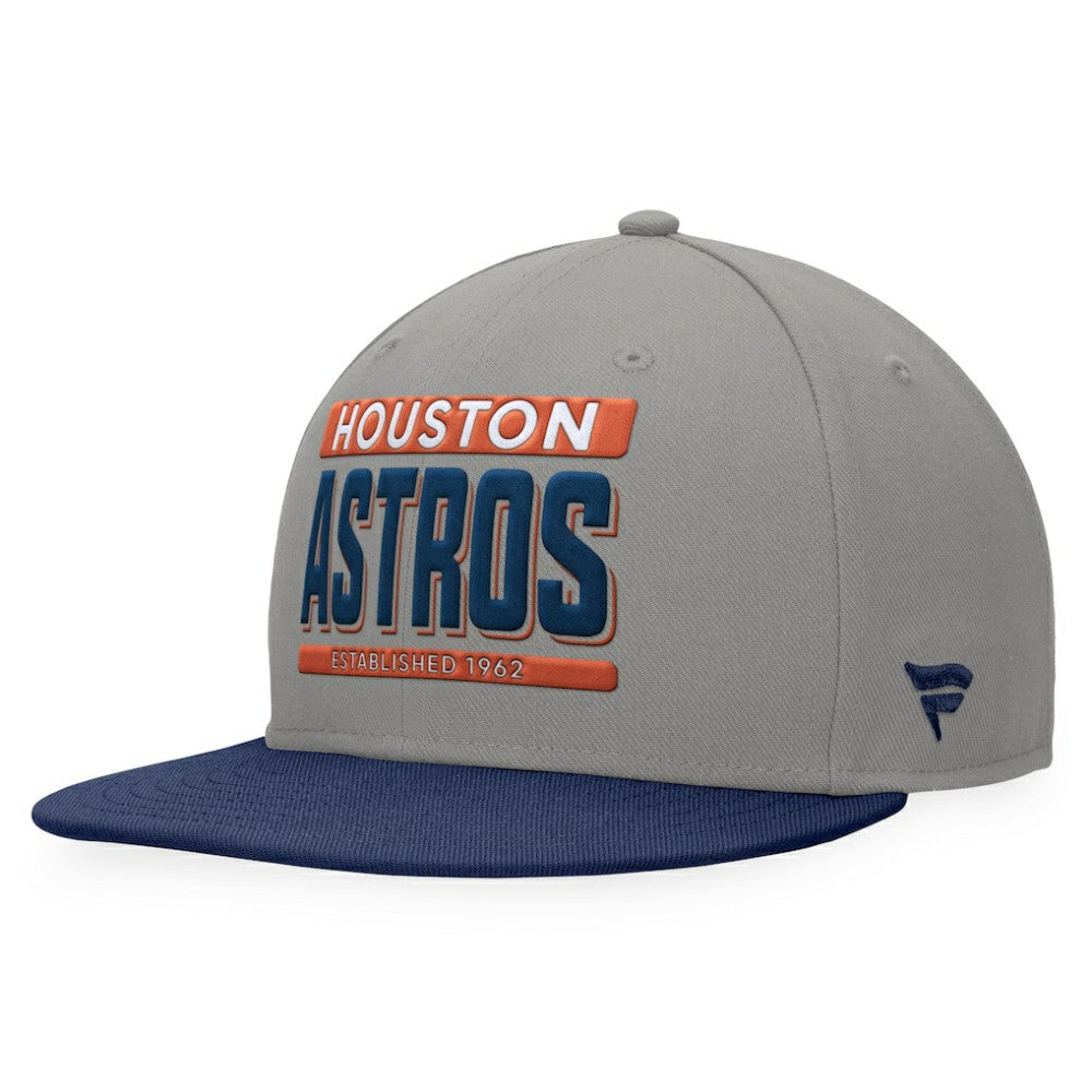 Houston Astros Fanatics Line Drive Two-Tone Snapback Hat - Gray/Navy Hats
