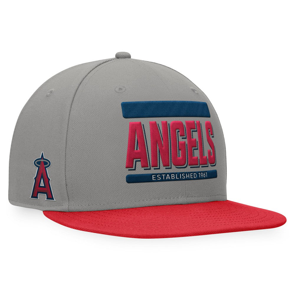Los Angeles Angels Fanatics Line Drive Two-Tone Snapback Hat - Gray/Red Hats