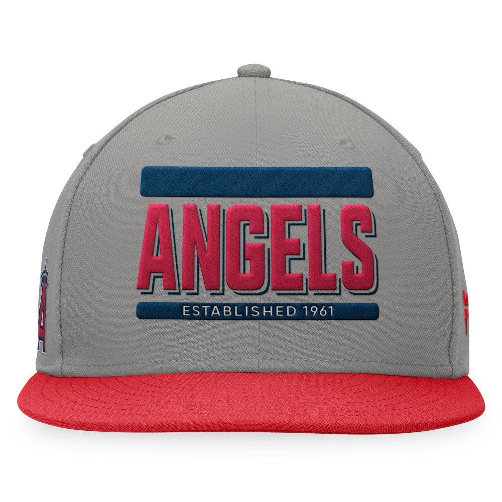 Los Angeles Angels Fanatics Line Drive Two-Tone Snapback Hat - Gray/Red Hats
