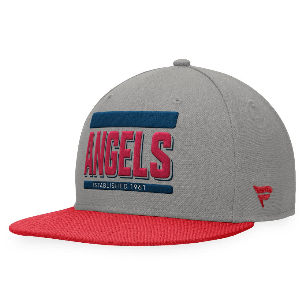 Los Angeles Angels Fanatics Line Drive Two-Tone Snapback Hat - Gray/Red Hats