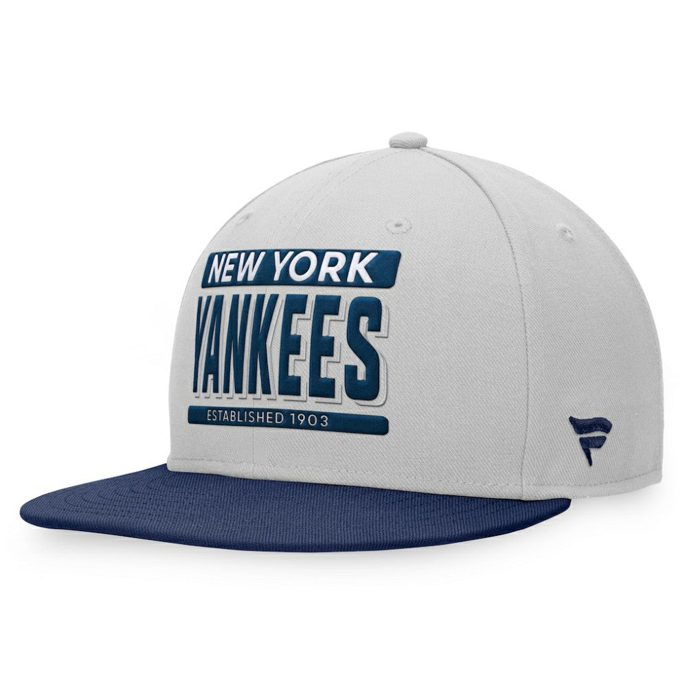 New York Yankees Fanatics Line Drive Two-Tone Snapback Hat - Gray/Navy Hats