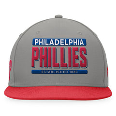 Philadelphia Phillies Fanatics Line Drive Two-Tone Snapback Hat - Gray/Red Hats