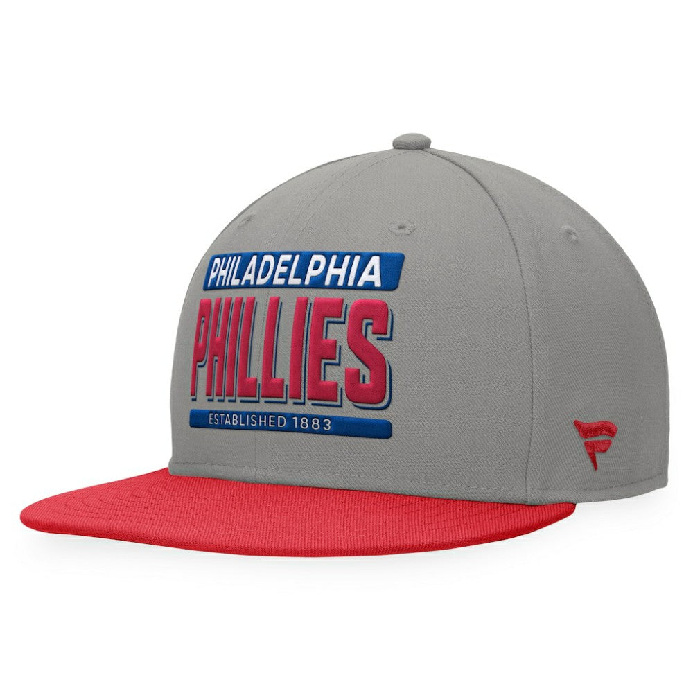 Philadelphia Phillies Fanatics Line Drive Two-Tone Snapback Hat - Gray/Red Hats