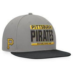 Pittsburgh Pirates Fanatics Line Drive Two-Tone Snapback Hat - Gray/Black Hats