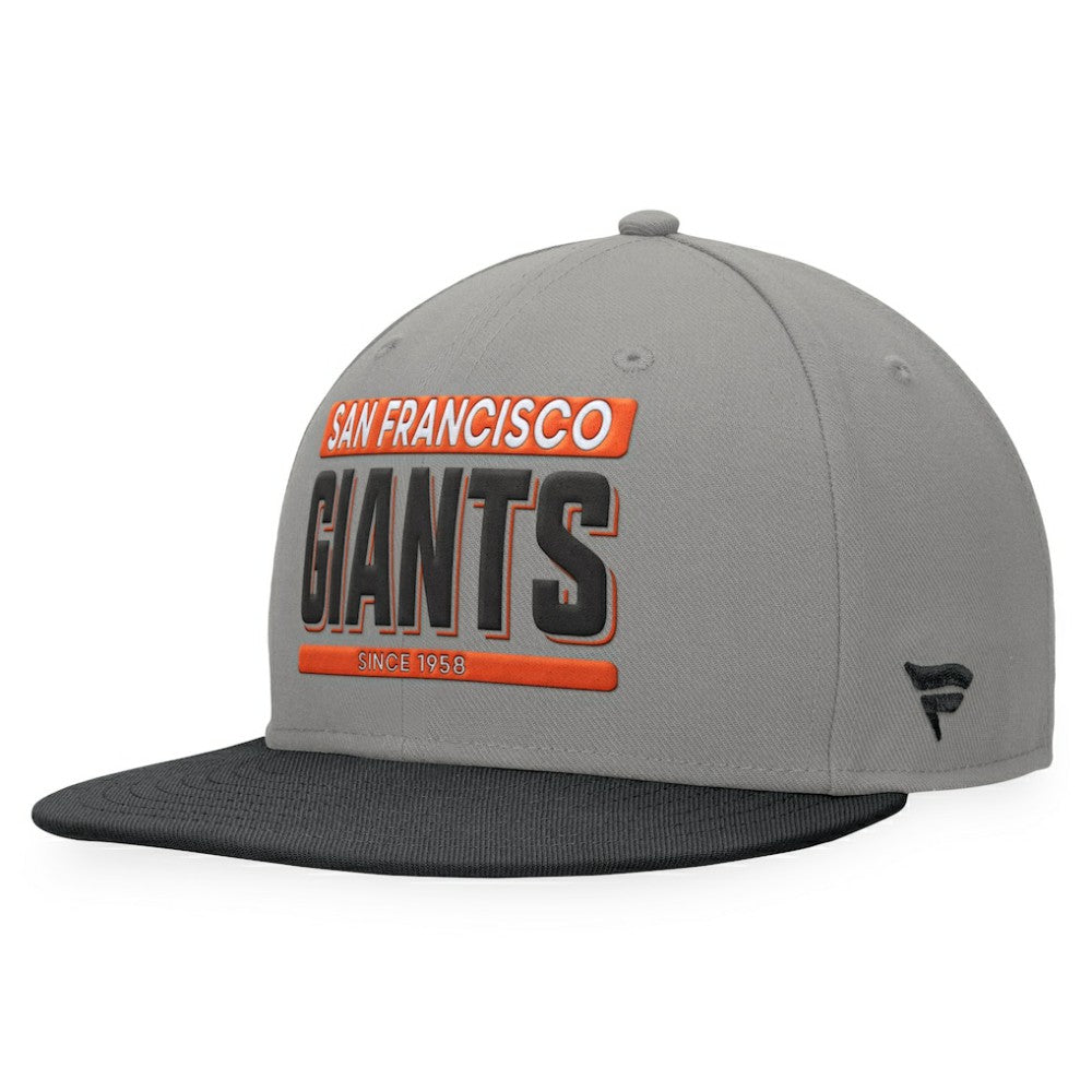San Francisco Giants Fanatics Line Drive Two-Tone Snapback Hat - Gray/Black Hats