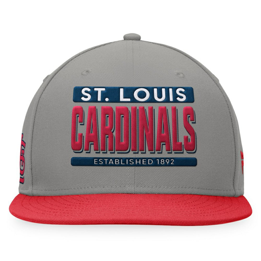 St. Louis Cardinals Fanatics Line Drive Two-Tone Snapback Hat - Gray/Red Hats