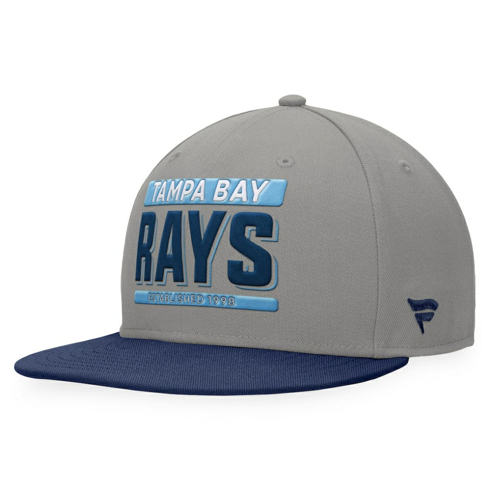 Tampa Bay Rays Fanatics Line Drive Two-Tone Snapback Hat - Gray/Navy Hats