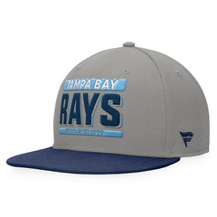 Tampa Bay Rays Fanatics Line Drive Two-Tone Snapback Hat - Gray/Navy Hats
