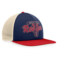 Boston Red Sox Fanatics Cooperstown Collection Talley Foam Trucker Snapback Hat - Navy/Red Hats