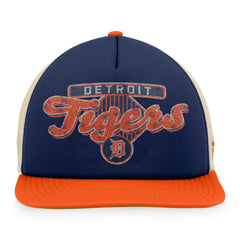 Detroit Tigers Fanatics Cooperstown Collection Talley Foam Trucker Snapback Hat - Navy/Orange Hats
