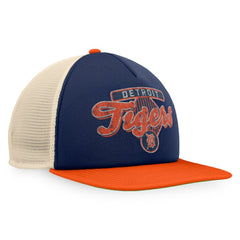 Detroit Tigers Fanatics Cooperstown Collection Talley Foam Trucker Snapback Hat - Navy/Orange Hats