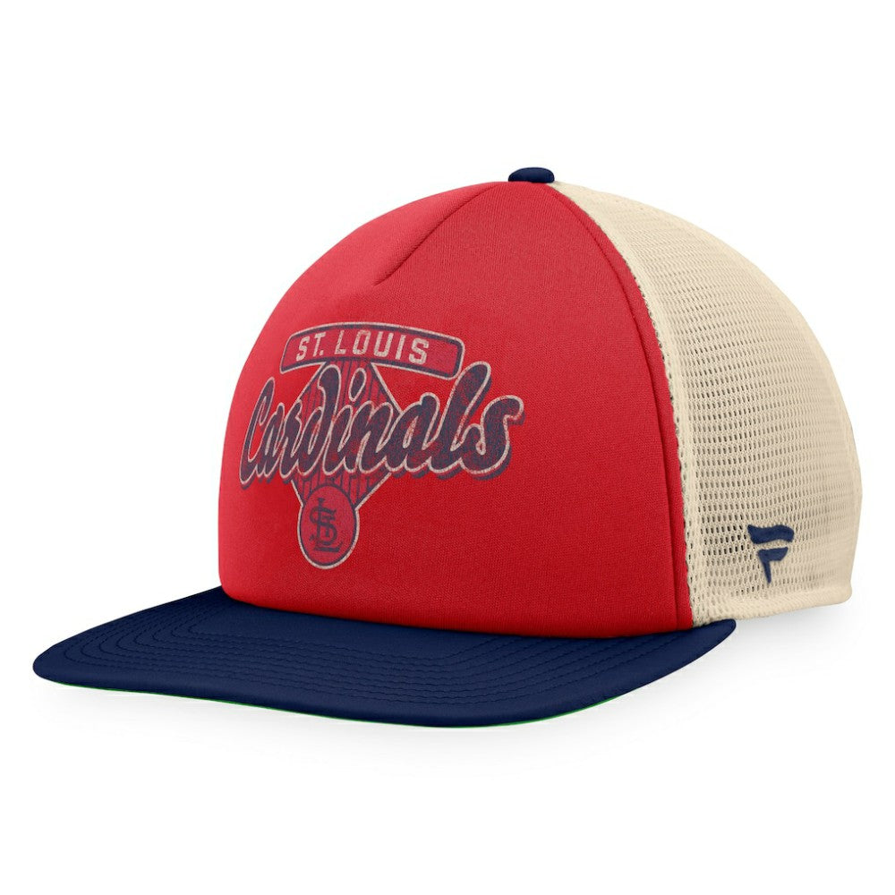 St. Louis Cardinals Fanatics Cooperstown Collection Talley Foam Trucker Snapback Hat - Red/Navy Hats