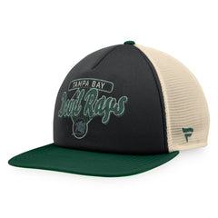 Tampa Bay Rays Fanatics Cooperstown Collection Talley Foam Trucker Snapback Hat - Black/Green Hats
