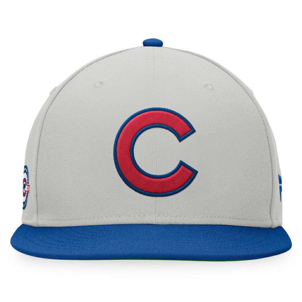 Chicago Cubs Fanatics Glory Days Two-Tone Snapback Hat - Gray/Royal Hats