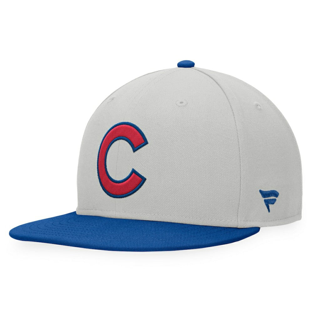 Chicago Cubs Fanatics Glory Days Two-Tone Snapback Hat - Gray/Royal Hats