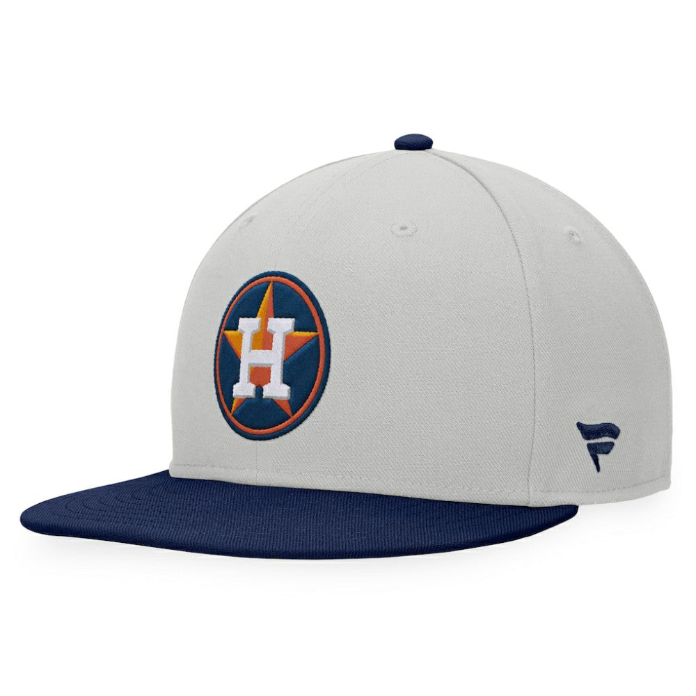 Houston Astros Fanatics Glory Days Two-Tone Snapback Hat - Gray/Navy Hats