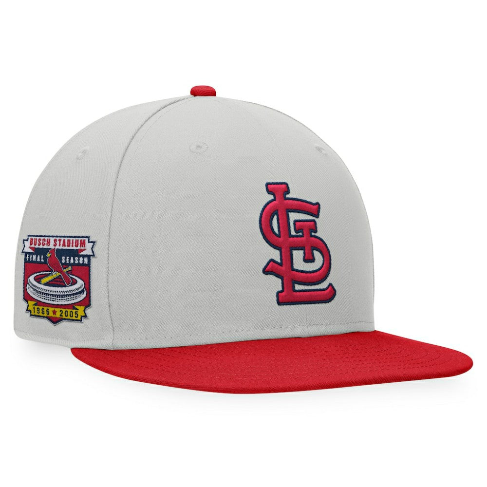St. Louis Cardinals Fanatics Glory Days Two-Tone Snapback Hat - Gray/Red Hats