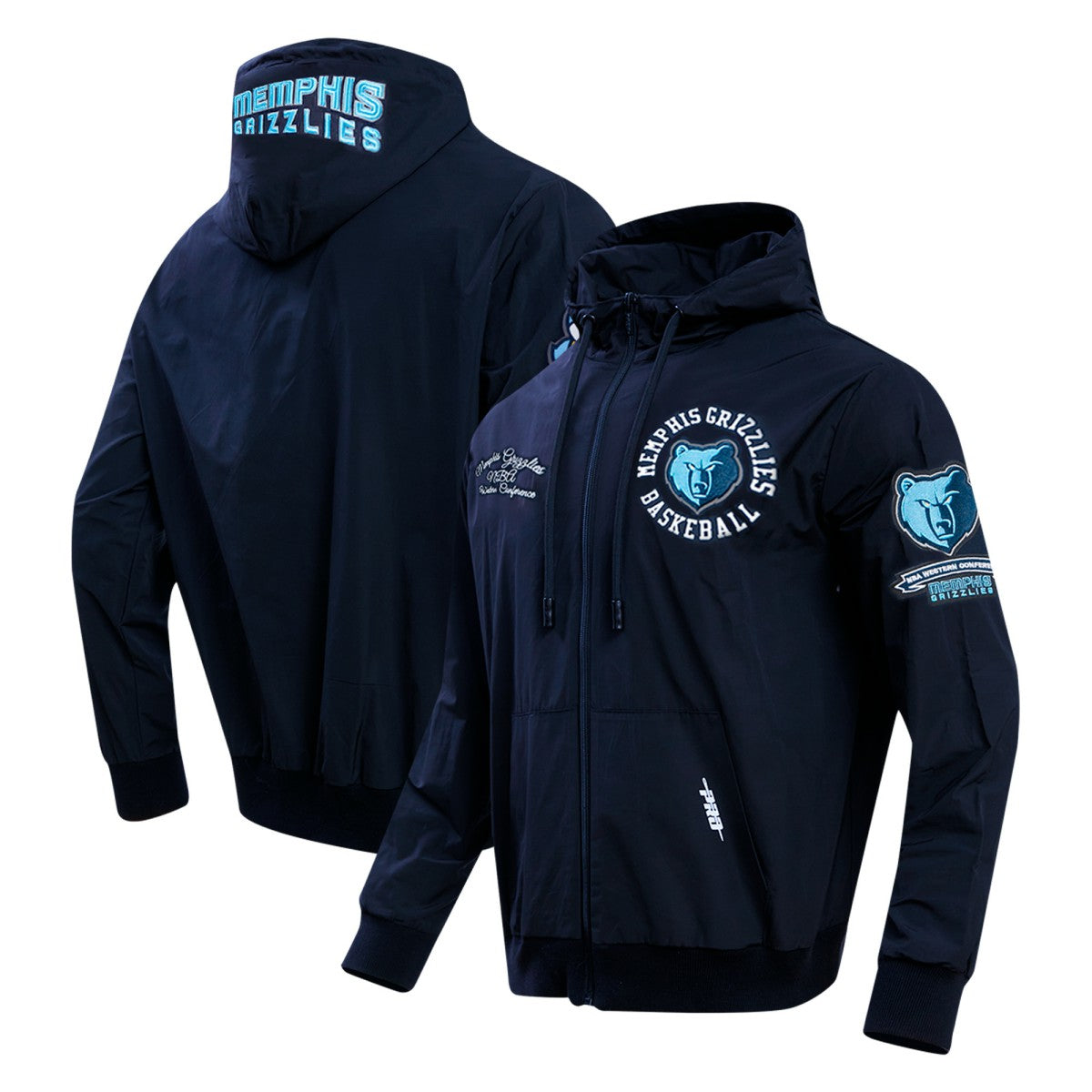 Memphis Grizzlies Pro Standard Hybrid Full-Zip Hoodie Navy