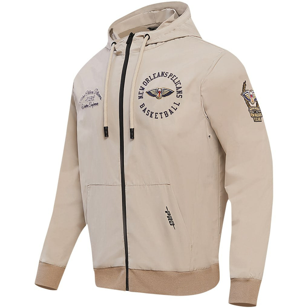 New Orleans Pelicans Pro Standard Hybrid Full-Zip Hoodie Khaki