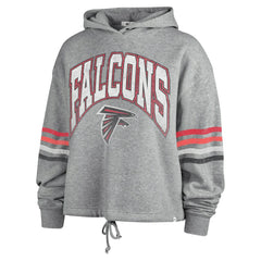 Atlanta Falcons '47 Women's Upland Bennett Pullover Hoodie Heather Gray