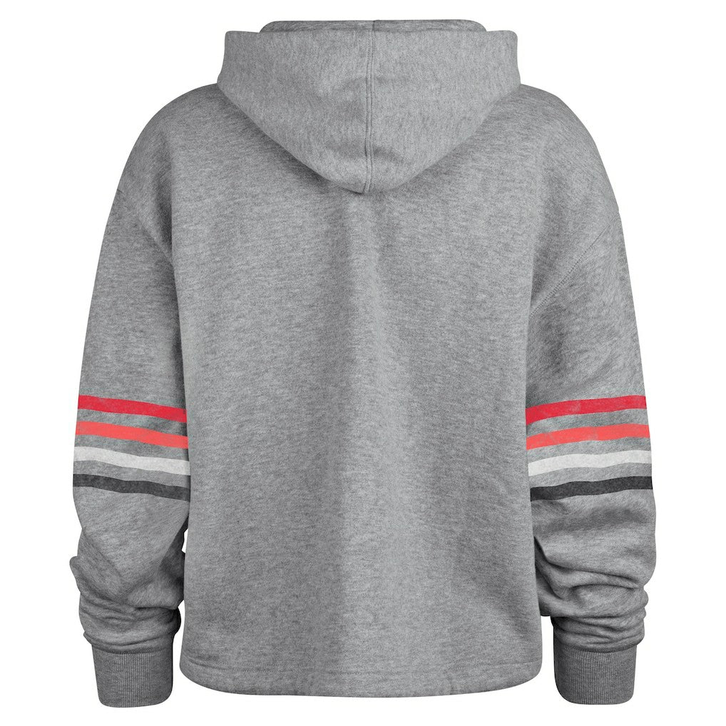 Atlanta Falcons '47 Women's Upland Bennett Pullover Hoodie Heather Gray