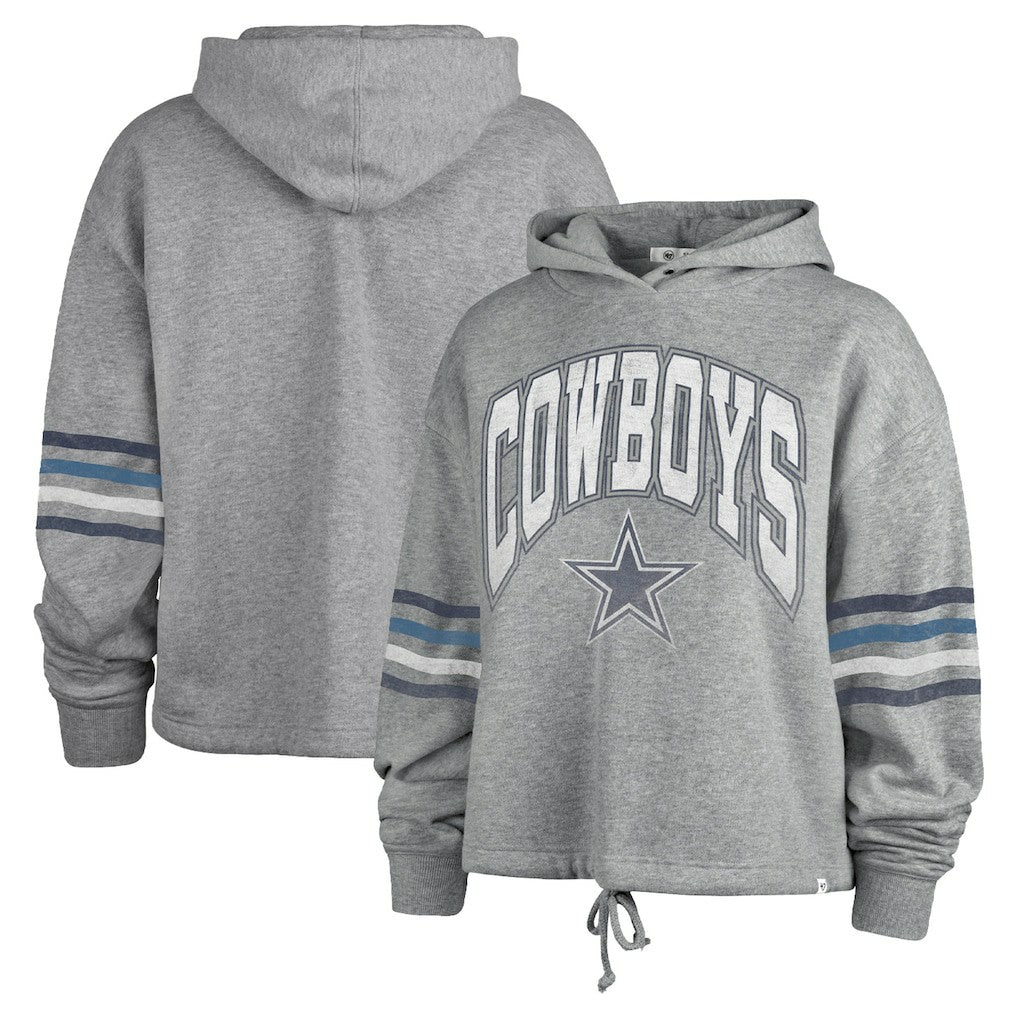 Dallas Cowboys '47 Women's Upland Bennett Pullover Hoodie Heather Gray