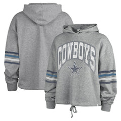 Dallas Cowboys '47 Women's Upland Bennett Pullover Hoodie Heather Gray