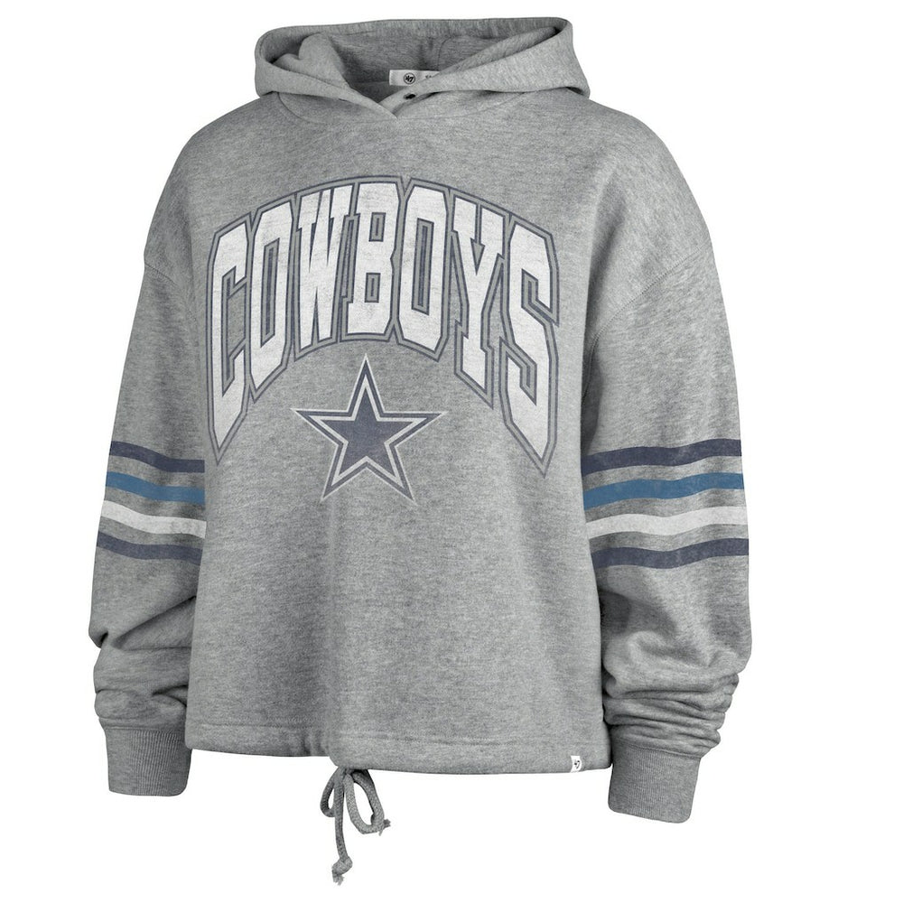 Dallas Cowboys '47 Women's Upland Bennett Pullover Hoodie Heather Gray