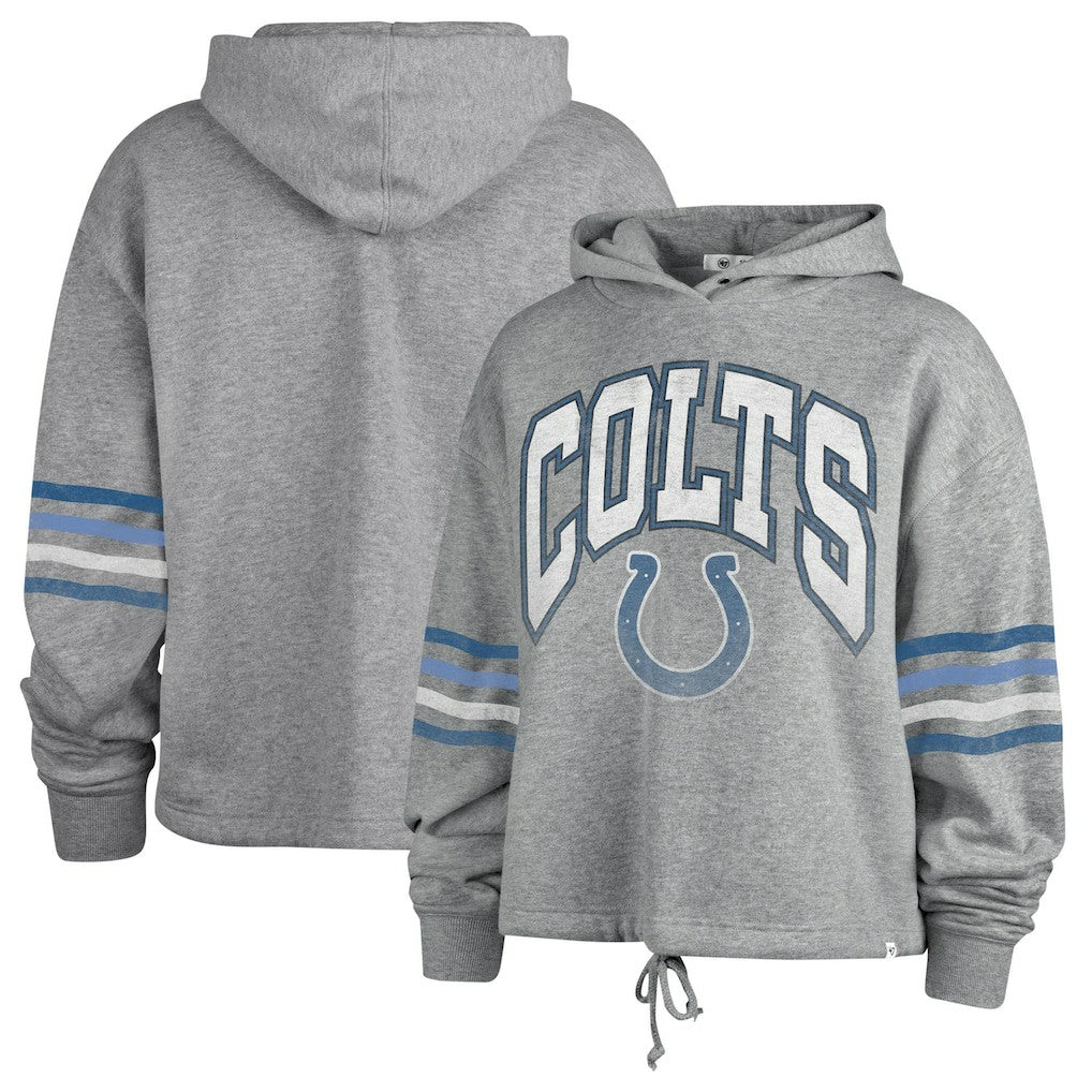 Indianapolis Colts '47 Women's Upland Bennett Pullover Hoodie Heather Gray