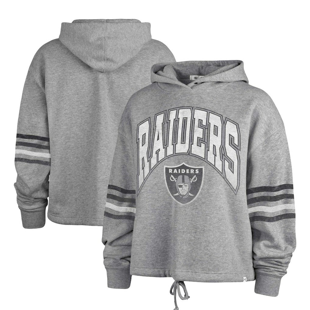 Las Vegas Raiders '47 Women's Upland Bennett Pullover Hoodie Heather Gray