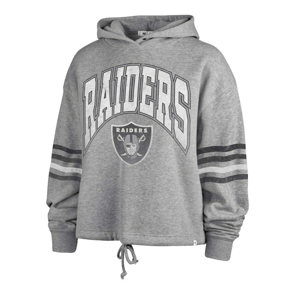 Las Vegas Raiders '47 Women's Upland Bennett Pullover Hoodie Heather Gray