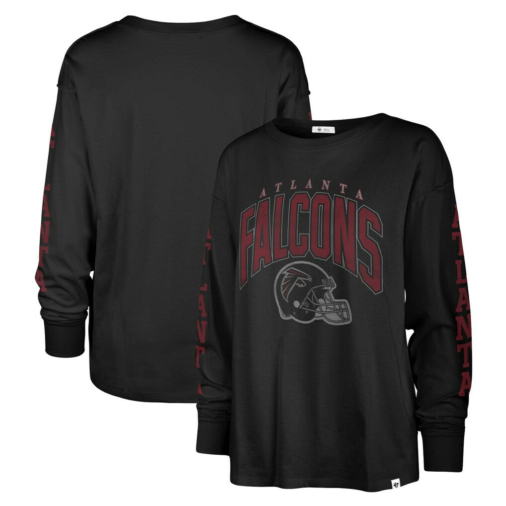 Atlanta Falcons '47 Women's Tom Cat Lightweight Long Sleeve T-Shirt Black