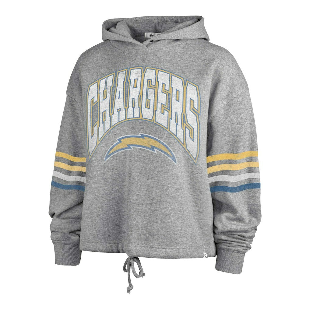 Los Angeles Chargers '47 Women's Upland Bennett Pullover Hoodie Heather Gray