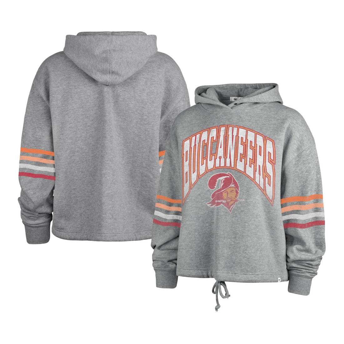 Tampa Bay Buccaneers '47 Women's Upland Bennett Pullover Hoodie Heather Gray